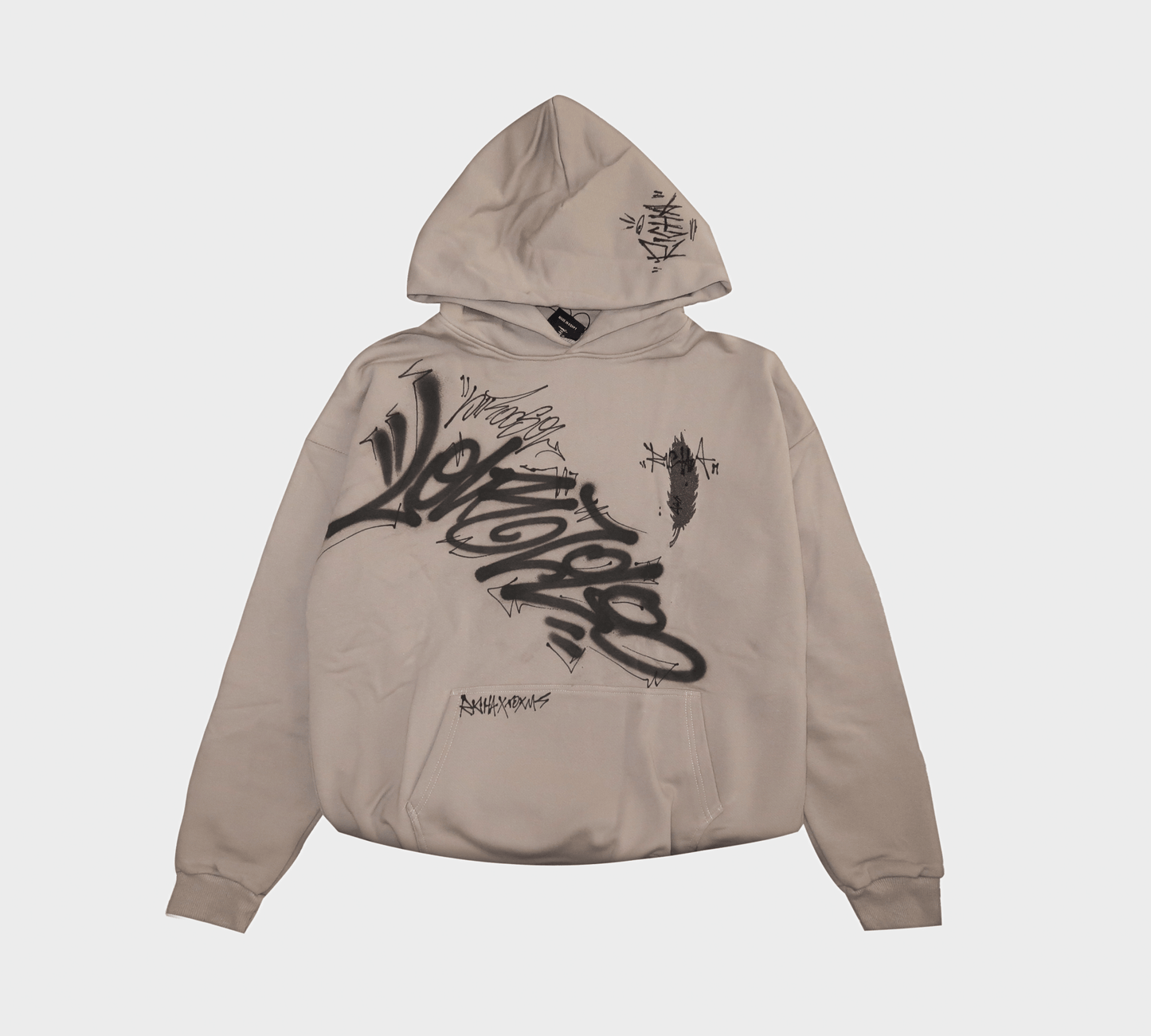 Graffiti Hoodie - Grey - Richa UAE