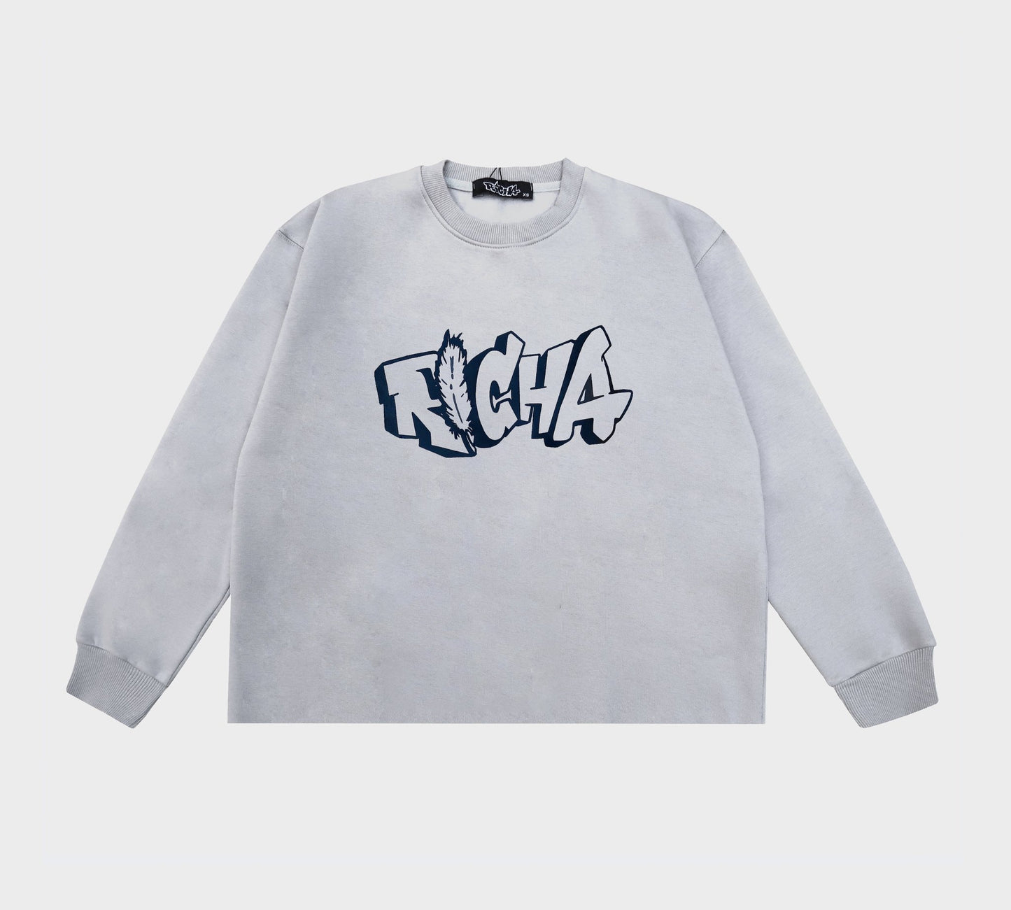 Grey Basic Crew Neck - Richa UAE