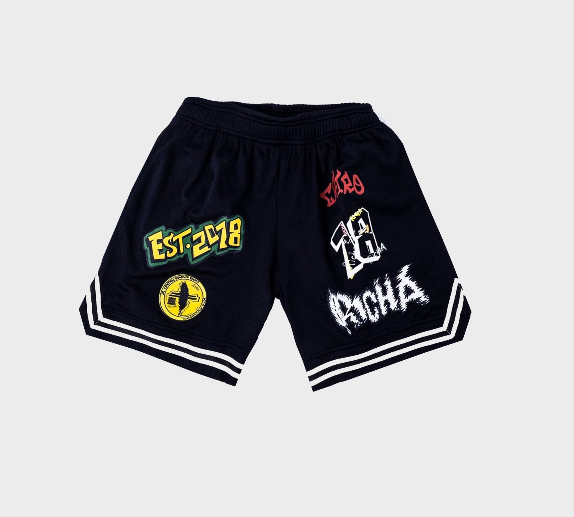 6Patch Basketball Shorts - Black - Richa UAE