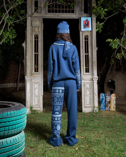 RIQSHA Knit Pants- Blue