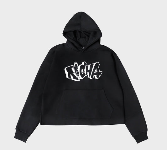 Black Basic Hoodie - Richa UAE