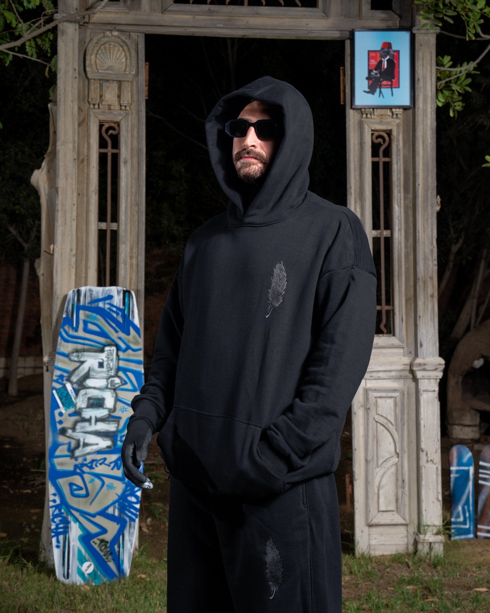 Black Richa Hoodie - Richa UAE