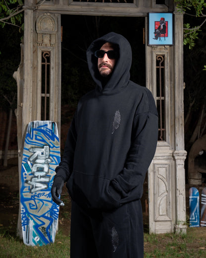 Black Richa Hoodie - Richa UAE