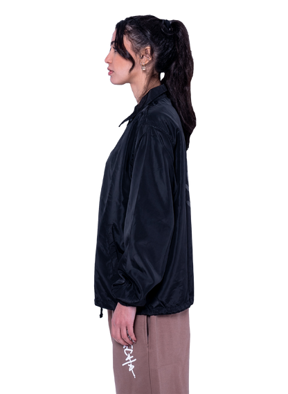 Moroccan Richa Paisley Coach Jacket- Black