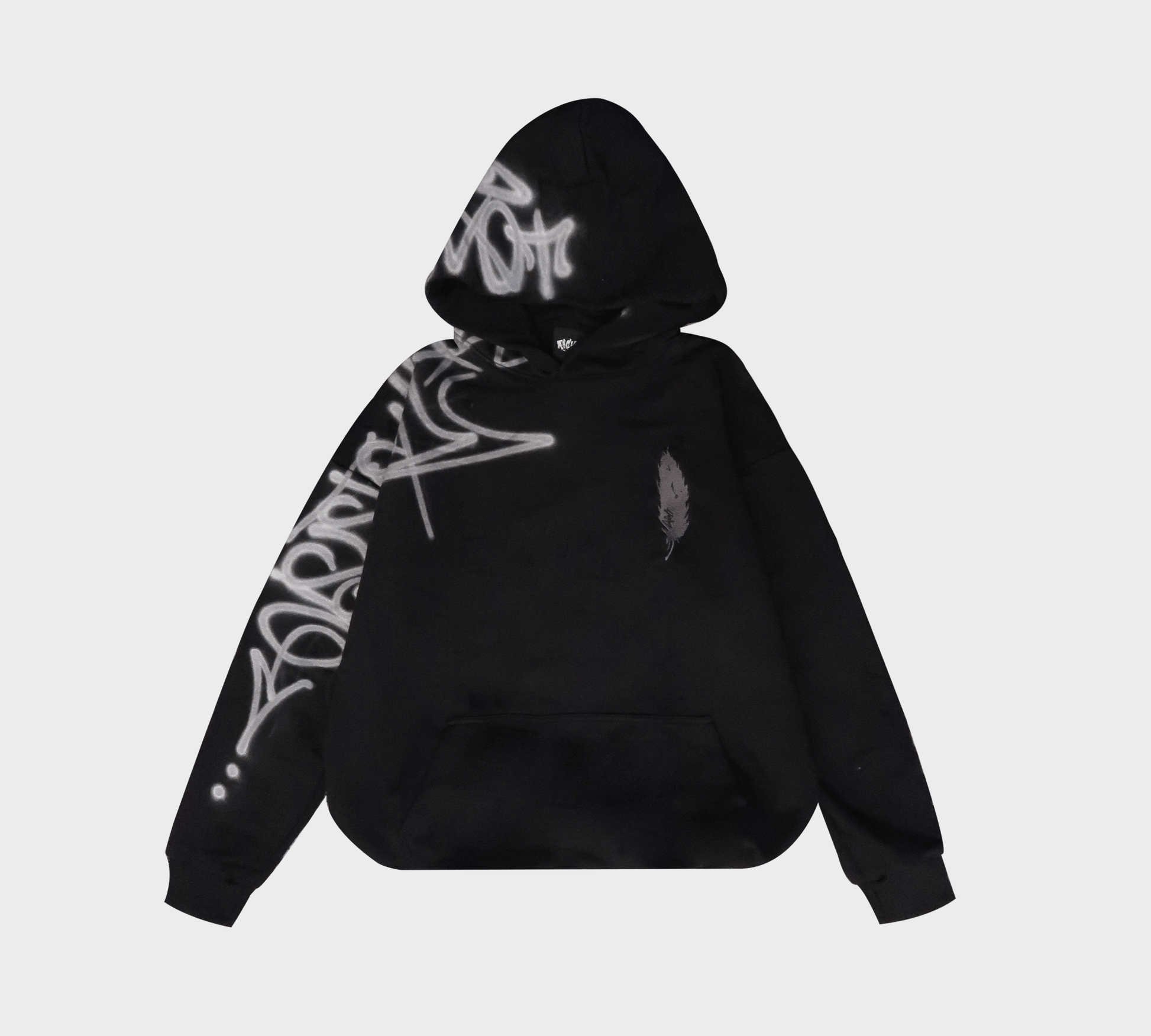Graffiti Hoodie - Black - Richa UAE