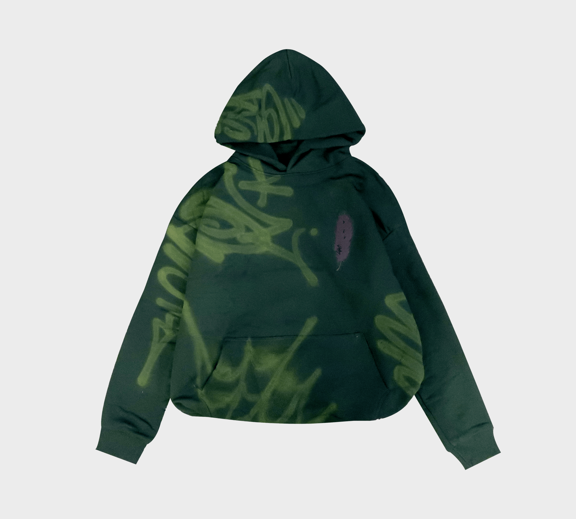 Graffiti Hoodie - Olive - Richa UAE