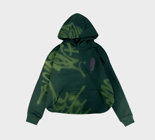 Graffiti Hoodie - Olive - Richa UAE