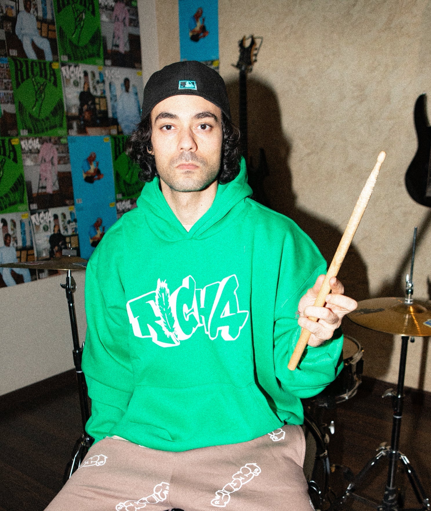 Green Basic Hoodie - Richa UAE