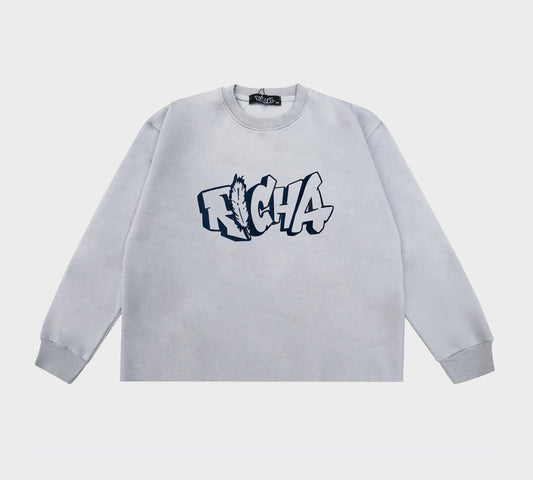 Grey Basic Crew Neck - Richa UAE