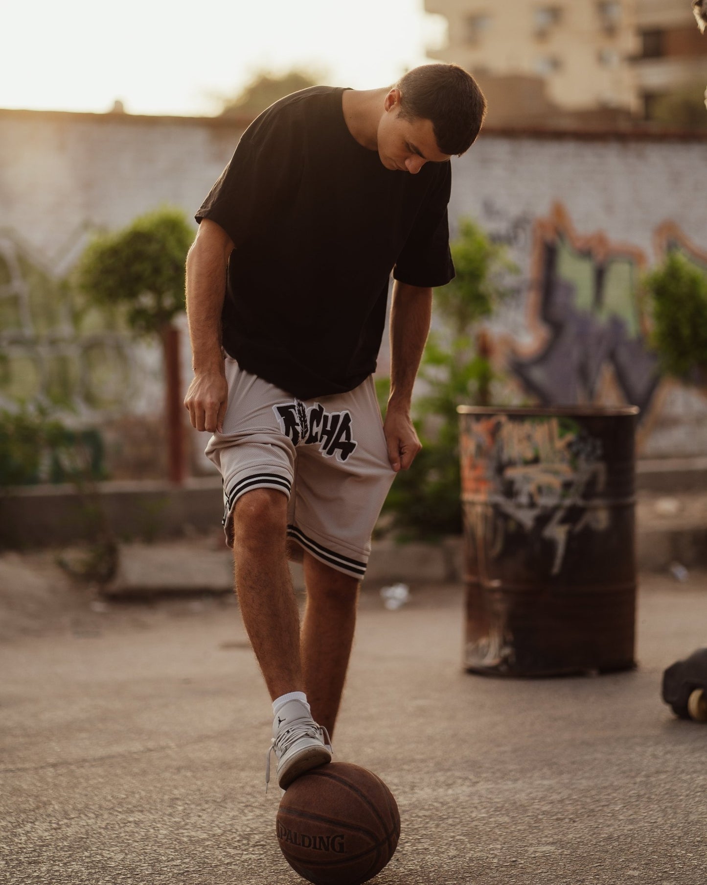 Grey Basketball Shorts - Richa UAE