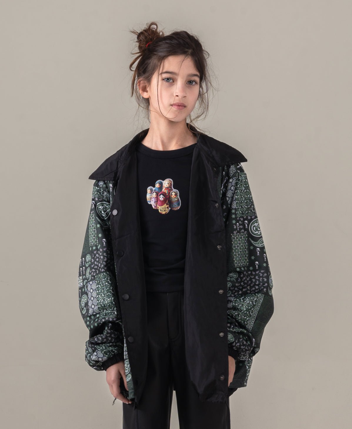 Moroccan Richa Paisley Coach Jacket - Black - Richa UAE