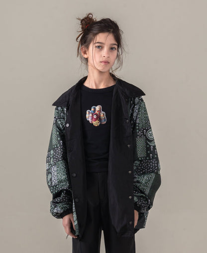 Moroccan Richa Paisley Coach Jacket - Black - Richa UAE