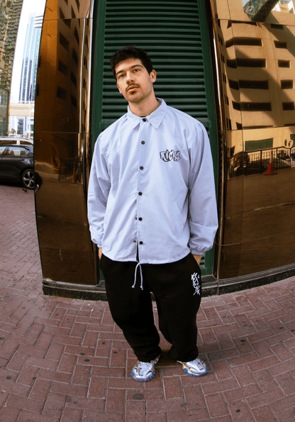 Moroccan Richa Paisley Coach Jacket - Grey - Richa UAE