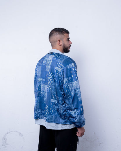 Moroccan Richa Paisley Coach Jacket - Grey - Richa UAE