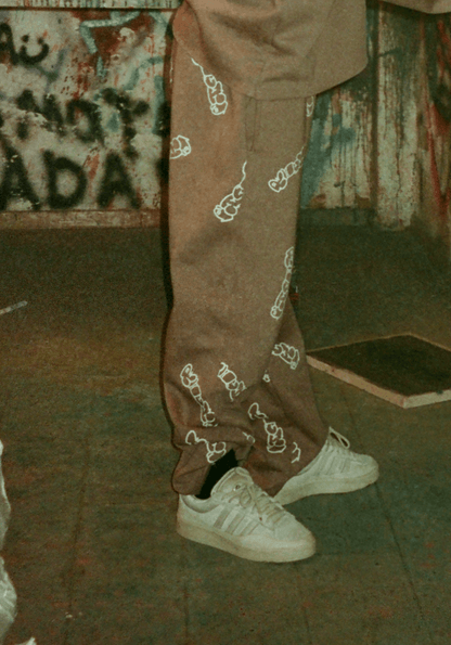 Patterned Brown Richa Sweatpants - Richa UAE
