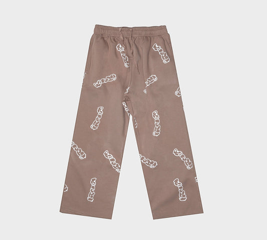 Patterned Brown Richa Sweatpants - Richa UAE