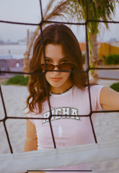 RICHA Tank Top - PINK/WHITE - Richa UAE