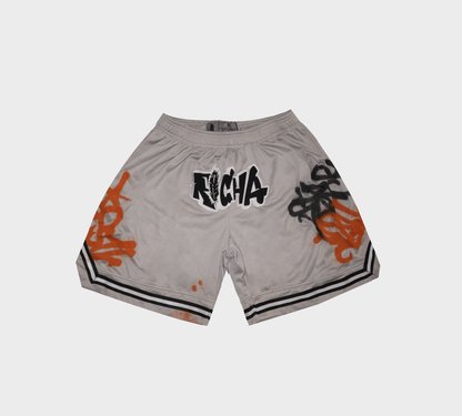 Richa X Toxik Graffiti Grey Basketball Shorts - Richa UAE