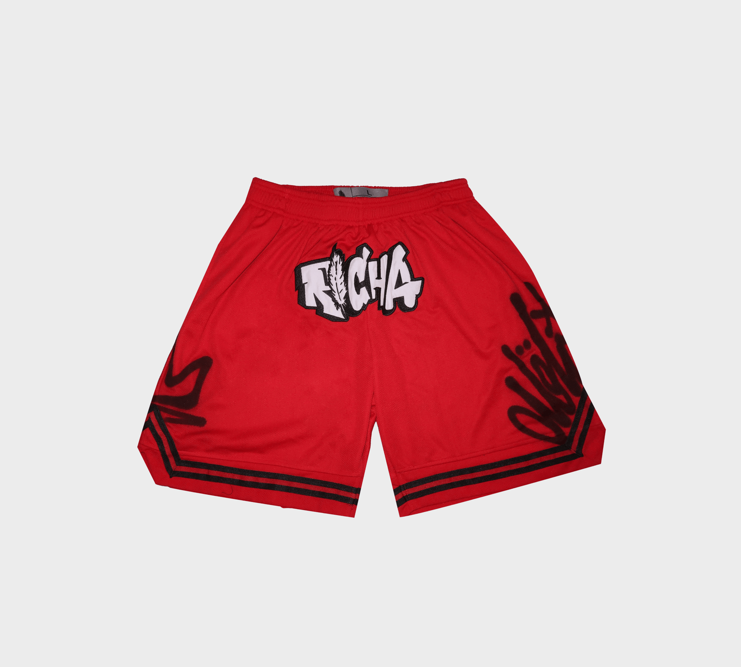 Richa X Toxik Graffiti Red Basketball Shorts - Richa UAE