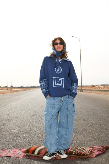 RIQSHA Knit Jersey - Blue - Richa UAE