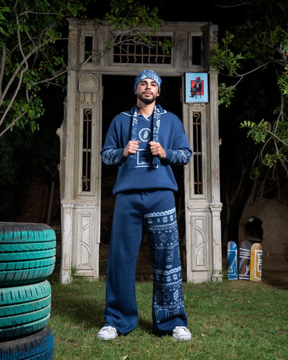 RIQSHA Knit Pants - Blue - Richa UAE